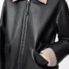 Veste en cuir de buffle nappa Noir Veste en cuir de buffle nappa Noir