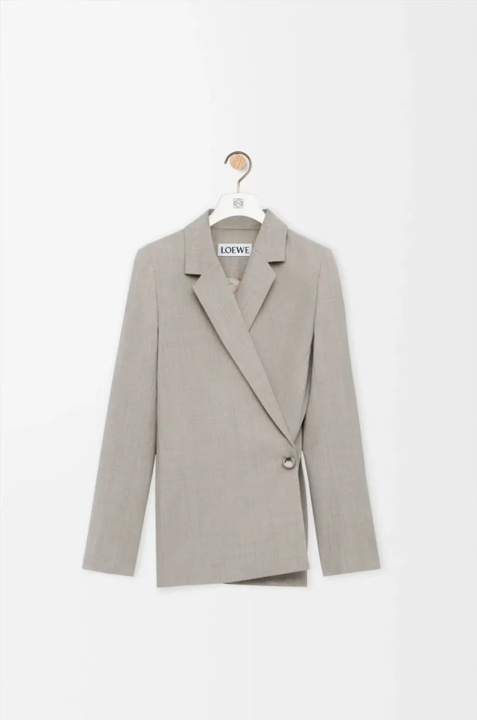 Veste en laine Beige clair chiné