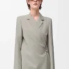 Veste en laine Beige clair chiné