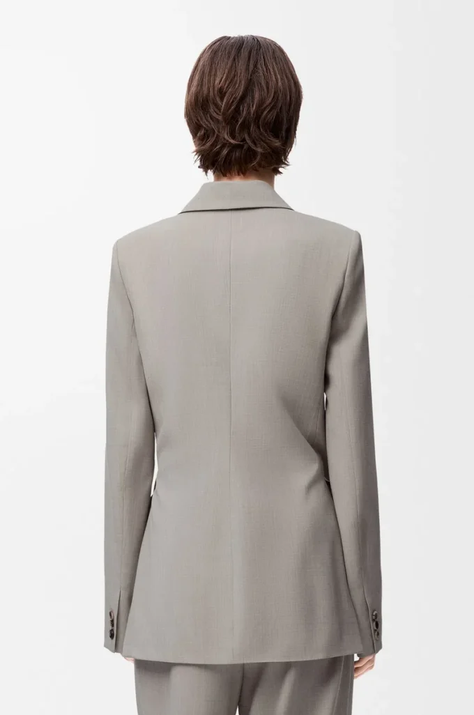 Veste en laine Beige clair chiné