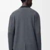 Veste en laine gris chiné
