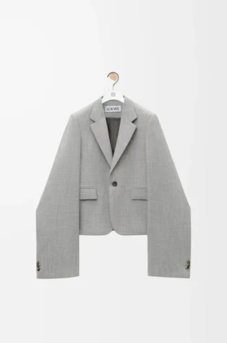 Veste en laine grise