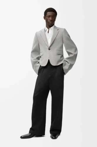 Veste en laine grise