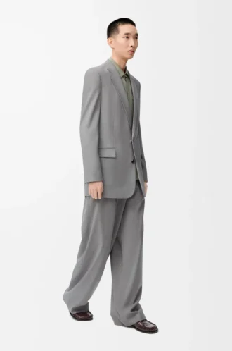 Veste en laine grise