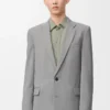 Veste en laine grise