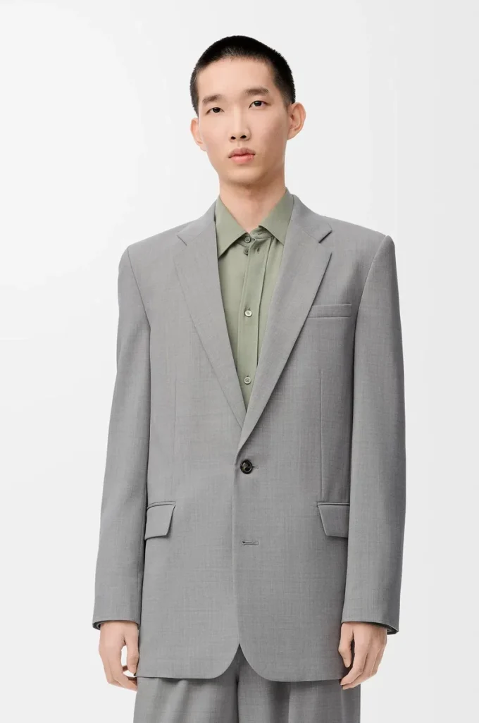 Veste en laine grise