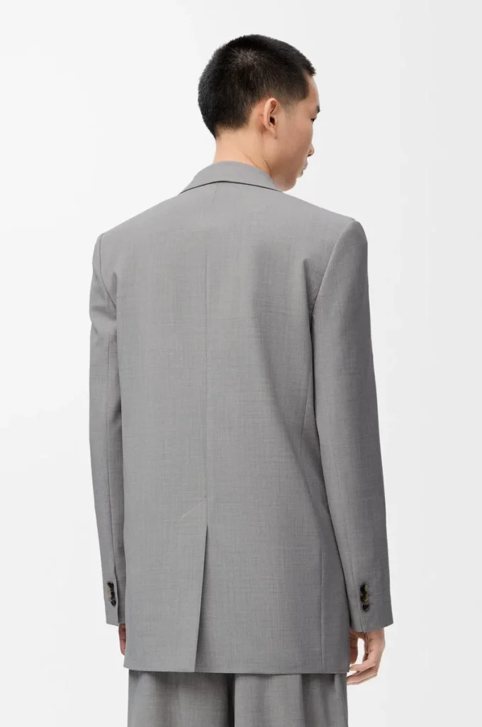 Veste en laine grise