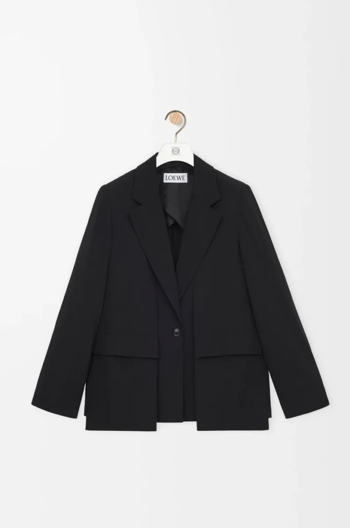 Veste en laine Noir