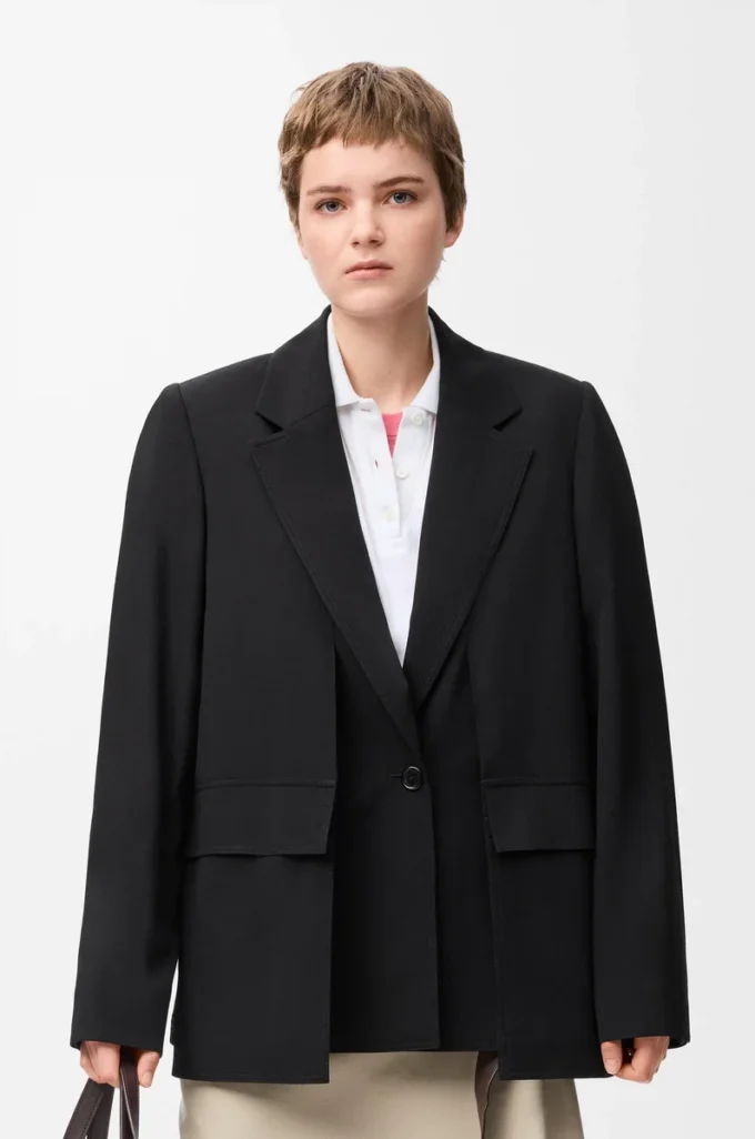 Veste en laine Noir