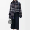 Veste en mélange de mohair et de laine Bleu/Multicolore