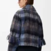 Veste en mélange de mohair et de laine Bleu/Multicolore