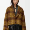 Veste en mohair et laine mélangés Jaune/Multicolore