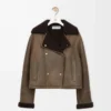 Veste en peau lainée Sage