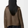 Veste en peau lainée Sage