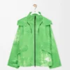 Veste en tissu technique floqué vert
