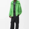 Veste en tissu technique floqué vert