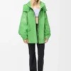 Veste en tissu technique floqué vert