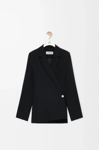 Veste en viscose mélangée stretch, couleur noir