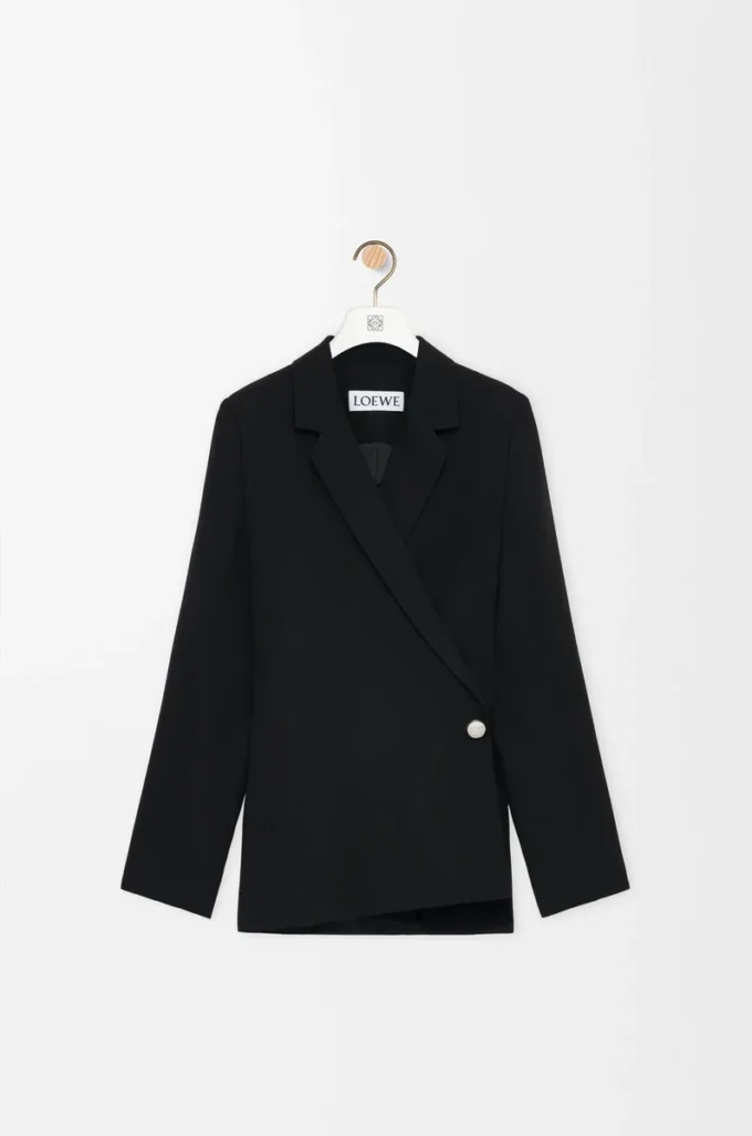Veste en viscose mélangée stretch, couleur noir