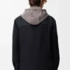 Veste hybride en laine bleu marine/gris Veste hybride en laine bleu marine/gris