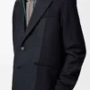 Veste hybride en laine bleu marine/gris Veste hybride en laine bleu marine/gris