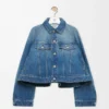 Veste trapèze en denim Bleu denim