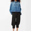 Veste trapèze en denim Bleu denim
