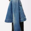 Veste trapèze en denim Bleu denim
