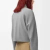 Veste zippée en laine gris clair