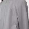Veste zippée en laine gris clair